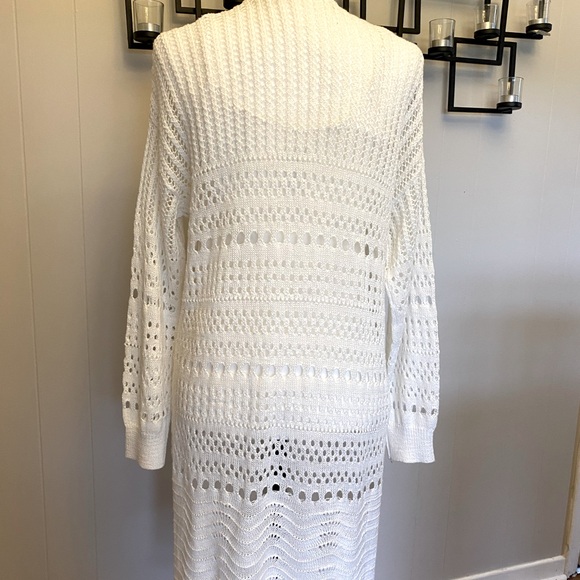 Rickis off white long open front cardigan and tank - Picture 4 of 12